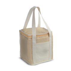 Bolsa Térmica em Algodão e Juta Sintética (21X19X15cm) Personalizado
