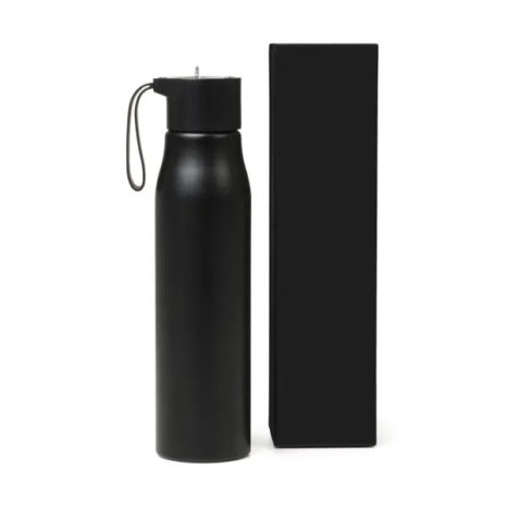 Garrafa em Alumínio Reciclado Preto 750 Ml Personalizado
