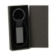 Chaveiro em Metal/Pu Cinza/Preto Personalizado