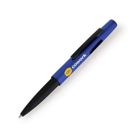 Caneta Esferográfica em Abs com Tampa Ponta Touch Azul Personalizada