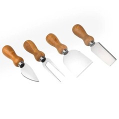 Conj de Faca Inox/Madeira 4 Pçs Personalizado