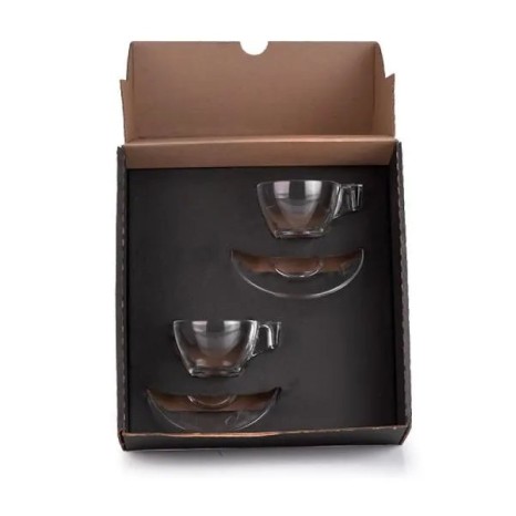 Jogo de Xícaras com Pires 90 Ml 4 Pçs Personalizado