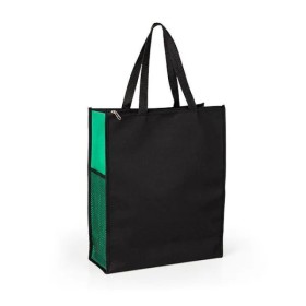 Sacola de Mão em Nylon 600 Preta/Verde Personalizado