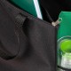 Sacola de Mão em Nylon 600 Preta/Verde Personalizado