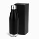 Garrafa com Tampa em Aço Inox Preta 750Ml Personalizado