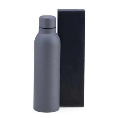 Garrafa em Inox Parede Dupla Cinza 470 Ml Personalizado