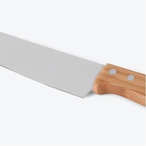 Conjunto de Facas em Bambu / Madeira / Inox 3 Pçs Personalizado