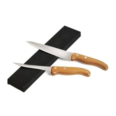 Conjunto Facas 7" e 5" em Bambu / Madeira / Inox Special Line 2 Pçs Personalizado