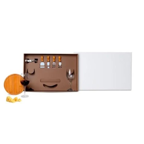 Kit Queijo e Vinho 8 Pçs Personalizado