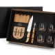 Kit Churrasco, Whisky e Truco 8 Pçs com Jogo de Baralho Personalizado
