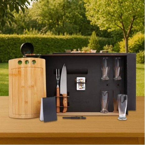 Kit Churrasco, Cerveja e Baralho Personalizado