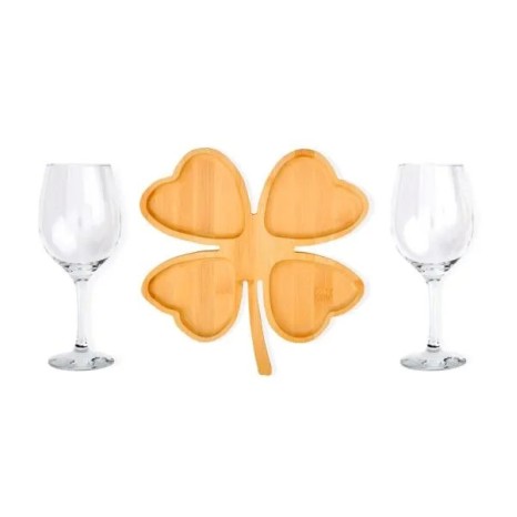 Kit Petisco e Vinho 3 Pçs Não Acompanha Garrafa Personalizado