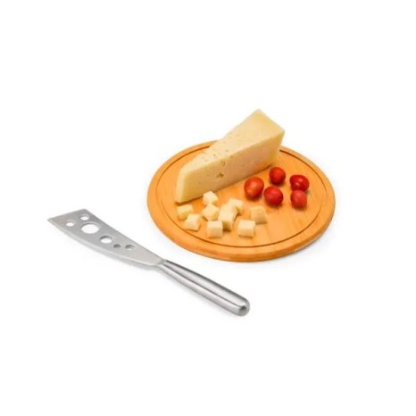 Kit para Queijo em Bambu / Inox 2 Pçs Personalizado
