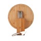Conjunto para Queijo com Cepo em Bambu / Inox 6 Pçs Personalizado