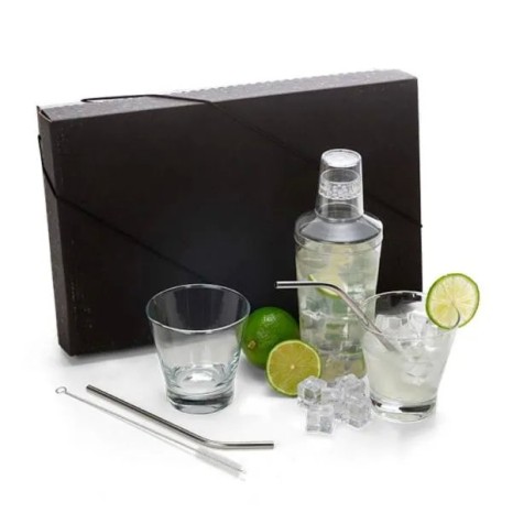 Kit para Drinks com Coqueteleira 6 Pçs Personalizado