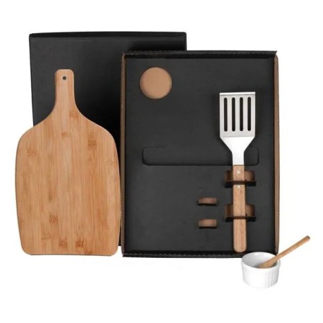 Kit para Hamburguer com Espátula 4 Pçs Personalizado