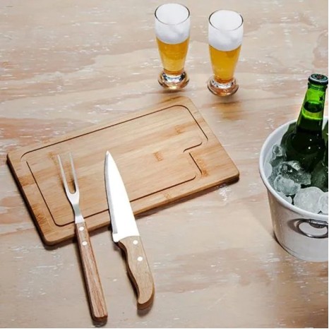Kit Queijo, Churrasco e Vinho- 11 Pçs Personalizado