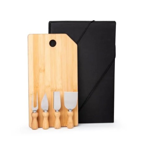 Conjunto Tábua e Utensílios para Queijo 5 Peças Personalizado