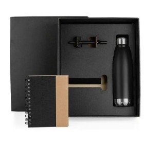 Conjunto Garrafa, Caderneta e Caneta 4 Pçs Personalizado