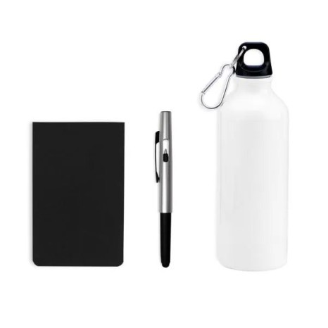 Kit com Squeeze, Caneta e Bloco 3 Pçs Personalizado