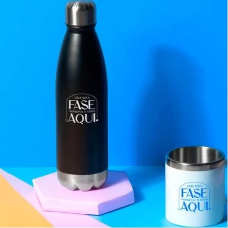 Kit Garrafa e Caneca 2 Pçs Personalizado