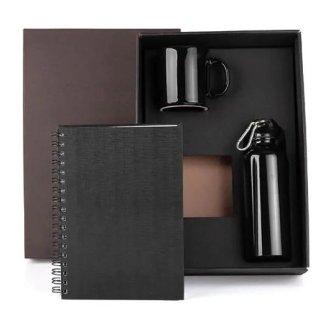 Kit com Squeeze, Caneca e Caderno 3 Pçs Personalizado
