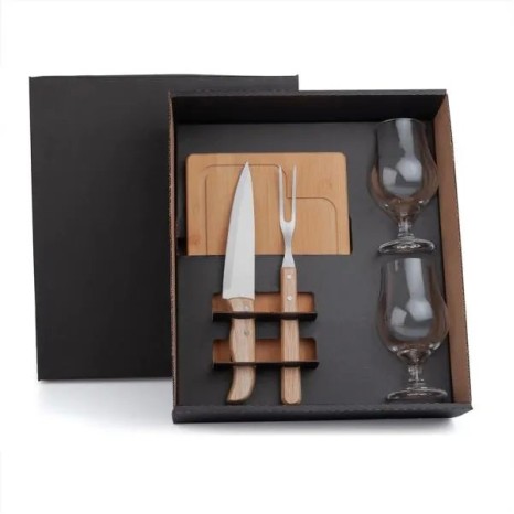 Kit para Churrasco com Copos 5 Pçs Personalizado