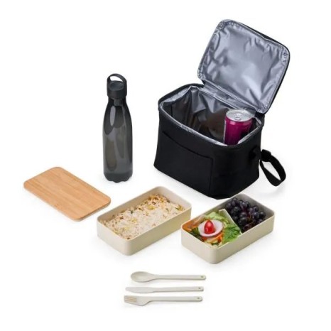 Kit Marmita Dupla, Bolsa Térmica e Garrafa 3 Pçs Personalizado