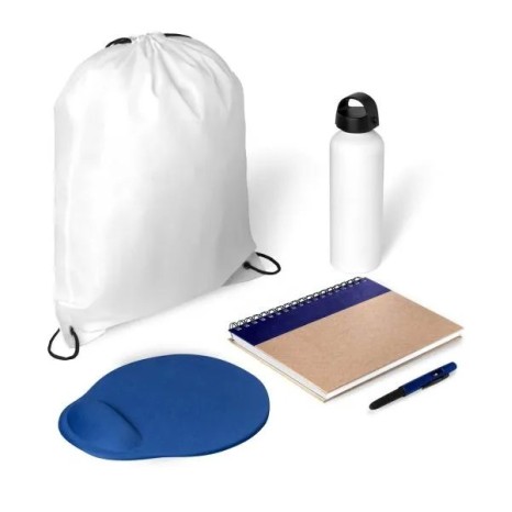 Kit Boas Vindas 5 Pçs Branco/Azul Personalizado