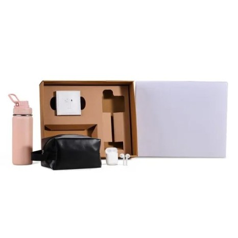 Kit Garrafa, Necessaire e Fone 3 Pçs Personalizado
