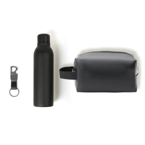 Kit Necessaire, Garrafa e Chaveiro 3 Pçs Personalizado