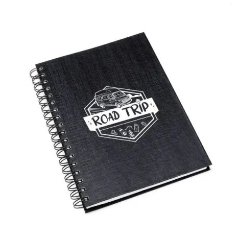 Caderno Pautado com Wire-O Preto 23,5X18cm 100 Fls Personalizado