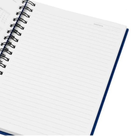 Caderno Pautado com Wire-O Azul 23,5X18cm 100 Fls Personalizado