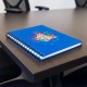 Caderno Pautado com Wire-O Azul 23,5X18cm 100 Fls Personalizado