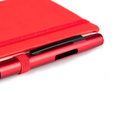 Caderneta Sem Pauta Vermelho 12,2X17 cm Personalizada
