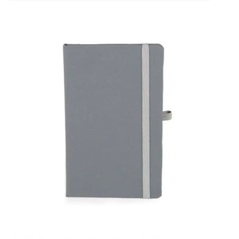 Caderneta Sem Pauta Cinza 14X21 cm Personalizada