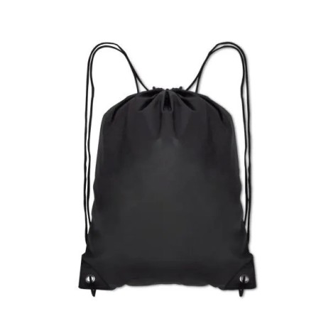 Mochila Sacola em Nylon 190D Preta 42X32cm Personalizado