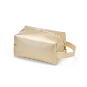 Necessaire com Alça em Material Sintético Champanhe Personalizado