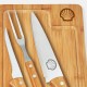 Conjunto para Churrasco em Bambu / Madeira / Inox Dallas 4 Pçs Personalizado