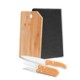 Conjunto para Cozinha em Bambu / Madeira / Inox Oregon 4 Pçs Personalizado