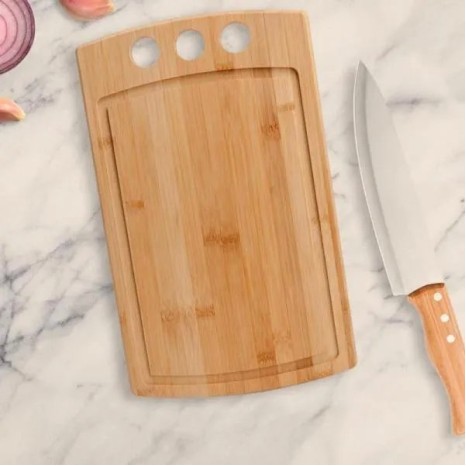 Conjunto para Churrasco em Bambu / Madeira / Inox Califórnia 2 Pçs Personalizado