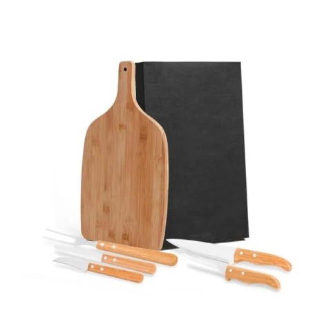 Conjunto para Cozinha em Bambu / Madeira / Inox 6 Pçs Personalizado