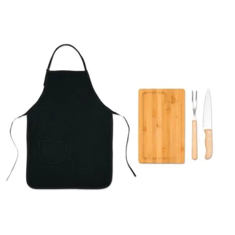 Conjunto para Churrasco com Avental 4 Pçs Personalizado