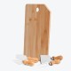 Conjunto para Queijo em Bambu / Madeira / Inox Oregon 5 Pçs Personalizado
