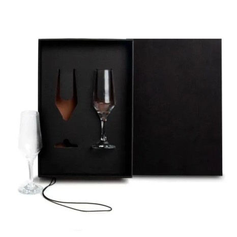 Jogo de Taças de Vidro para Champagne 186 Ml 2 Pçs Personalizado
