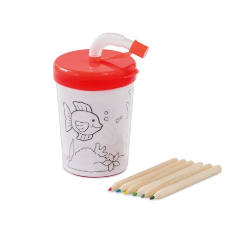Copo Plástico Infantil para Colorir Personalizado