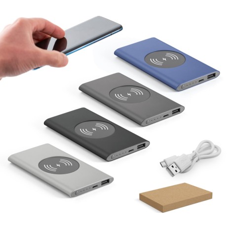 Bateria Portátil e Carregador Wireless Personalizada