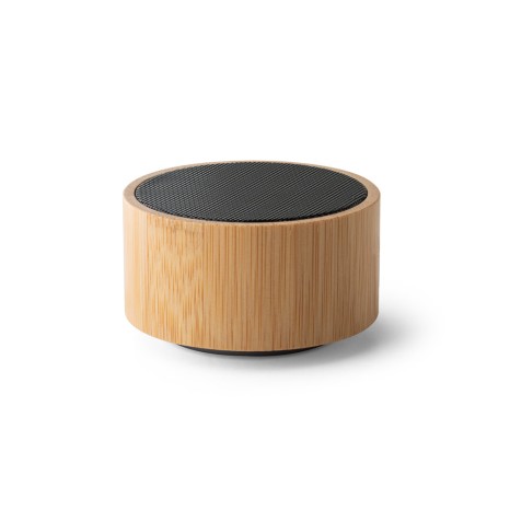 Caixa de Som em Bambu com Microfone Personalizada 