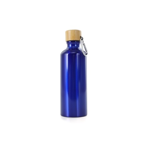 Garrafa Alumínio 500Ml Tampa Bambu com Logotipo