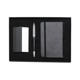 Kit Caneta e Caderneta Tipo Moleskine com Logotipo